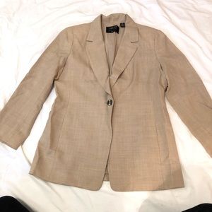 DANA BUCHMAN women's lightweight wool & spandex blazer suit jacket, sz 12 petite
